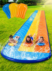 18ft Triple Lanes Water Slide and 3 Boogie Boards