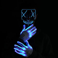 LED Cosplay Scary Mask And Gloves