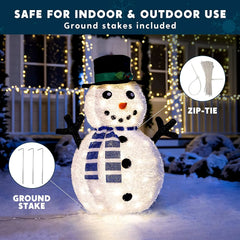 3ft Collapsible Snowman LED Yard Light