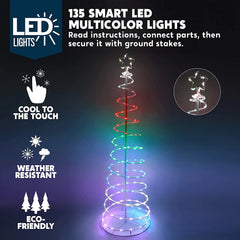 6ft Smart Animated Lightshow Spiral Christmas Tree