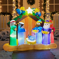 6ft Long Nativity Scene with Angels Inflatable