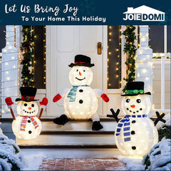 3ft Collapsible Snowman LED Yard Light