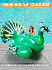 66in Giant Inflatable Peacock Pool Float