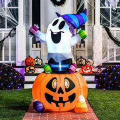 5ft Halloween Inflatable Gripping Candy Ghost