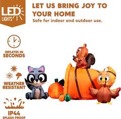 6ft Inflatable Woodland Animals with Cornucopia