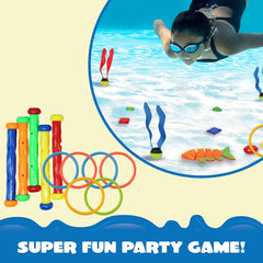 Sloosh- 30 Pcs Diving Pool Toys Jumbo Set