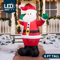 6ft Tall Santa Claus Christmas Inflatable