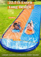 22.5ft Double Lawn Water Slide