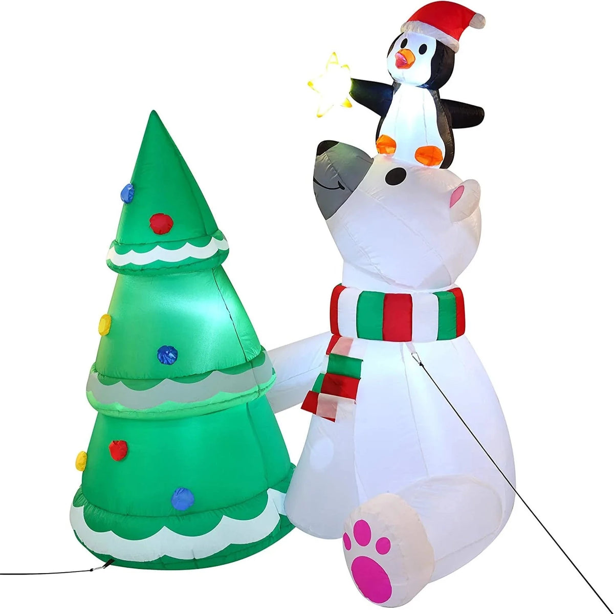 6ft Polar Bear Christmas Tree Inflatable