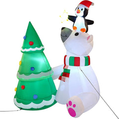6ft Polar Bear Christmas Tree Inflatable