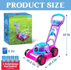 Sloosh Bubble Lawn Mower Toddler Toys, Pink