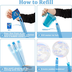 18Pcs Large Bubble Wands 4oz