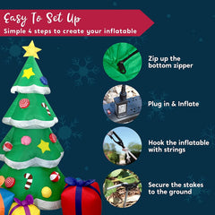 7ft Christmas Tree with Presents Inflatable