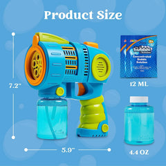 Bubble Gun Machine with Bubble Refill Solution