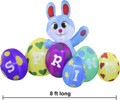 Jumbo Easter Bunny with Build-in LEDs Inflatable Outdoor Decoration (8ft)