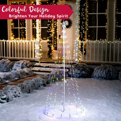 6ft Animated Lightshow Cone Christmas Tree