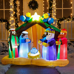 6ft Long Nativity Scene with Angels Inflatable