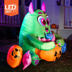 5ft Halloween Inflatable Monster Candy