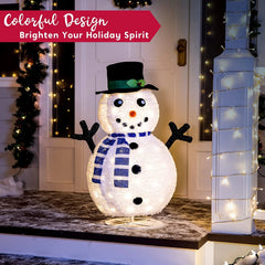 3ft Collapsible Snowman LED Yard Light