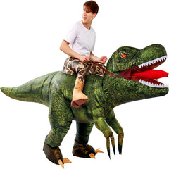 Green Digital Printing T-Rex Inflatable Ride-on Costume