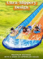 18ft Triple Lanes Water Slide and 3 Boogie Boards