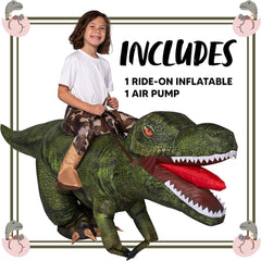 Green Digital Printing T-Rex Inflatable Ride-on Costume