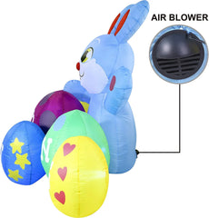 Jumbo Easter Bunny with Build-in LEDs Inflatable Outdoor Decoration (8ft)