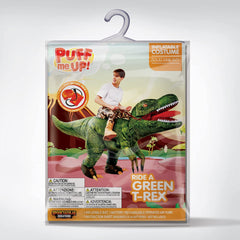 Green Digital Printing T-Rex Inflatable Ride-on Costume