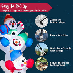 6ft Tall Snowman Inflatable