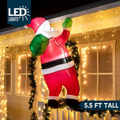 5.5ft Tall Hanging Santa Christmas Inflatable