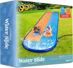 22.5ft Double Lawn Water Slide