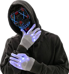 LED Cosplay Scary Mask And Gloves