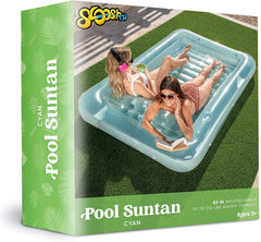 Sloosh-XL Inflatable Tanning Pool Lounge Float, 85in x 57in Extra Large Sun Tan Tub Adult Pool Floats Raft