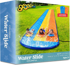 18ft Triple Lanes Water Slide and 3 Boogie Boards