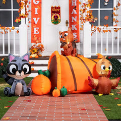 6ft Inflatable Woodland Animals with Cornucopia