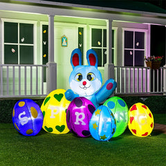 Jumbo Easter Bunny with Build-in LEDs Inflatable Outdoor Decoration (8ft)