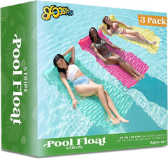 SLOOSH - Inflatable Pool Mat, 3 Pack