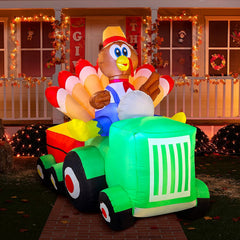 8 FT Inflatable Turkey Driving Car