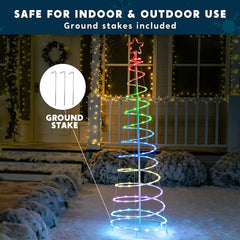6ft Smart Animated Lightshow Spiral Christmas Tree
