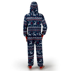 Adults Christmas Hooded Pajamas, Men Loose Christmas Pajamas