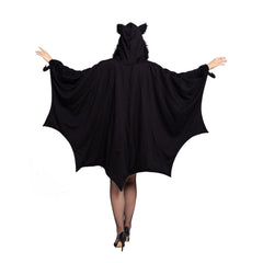Woman’s Black Bat Zip Hoodie Halloween Costume - Spooktacular Creations