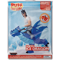 Inflatable Costume Riding a Fire or Ice Dragon Air Blow-up Deluxe Halloween Costume - Adult Size - Spooktacular Creations