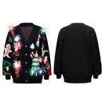 Christmas Light Up Rudolph Reindeer Jumper Women's Ugly Sweater