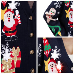 Christmas Light Up Rudolph Reindeer Jumper Women's Ugly Sweater