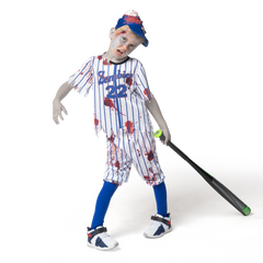Baseball Zombie Costume, Blue - Child