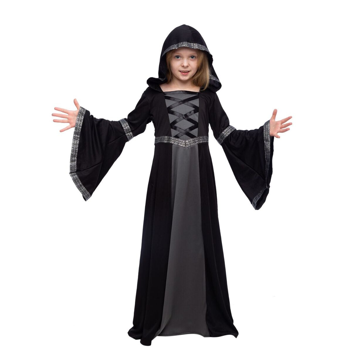 Hooded Robe Costume for Fortune Teller, Gypsy, Princess Girls Halloween Role-Playing Party - Spooktacular Creations