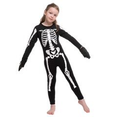 Girl's Pretty Skeleton Costume Cosplay - Child