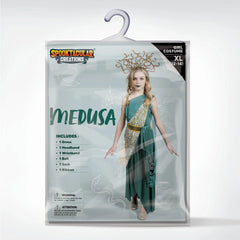 Green Medusa costume with Medusa Headpiece Armlet