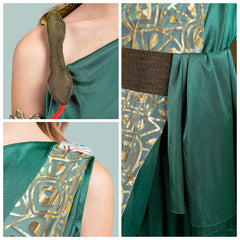 Green Medusa costume with Medusa Headpiece Armlet