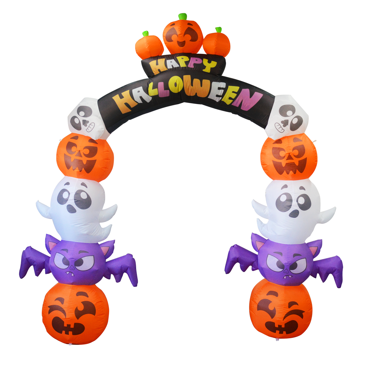 8ft Tall Stack Character Pumpkin Archway Inflatable